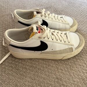 Nike Blazer Platform White and Black Low-Top Sneakers